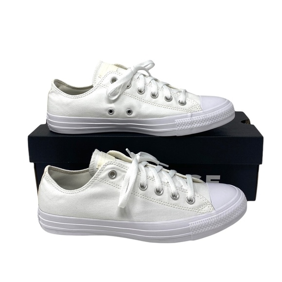 Converse Chuck Taylor Low Top Shoes Skate Canvas White Women's Casual A02175C-WW - Picture 2 of 9